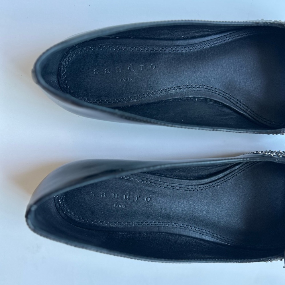 Sandro | studded bow flat - Picture 3 of 9